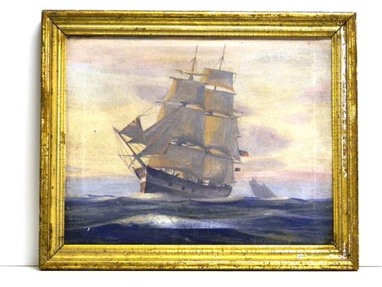 Appraisal: Robert S Bacon American th C oil on canvas of