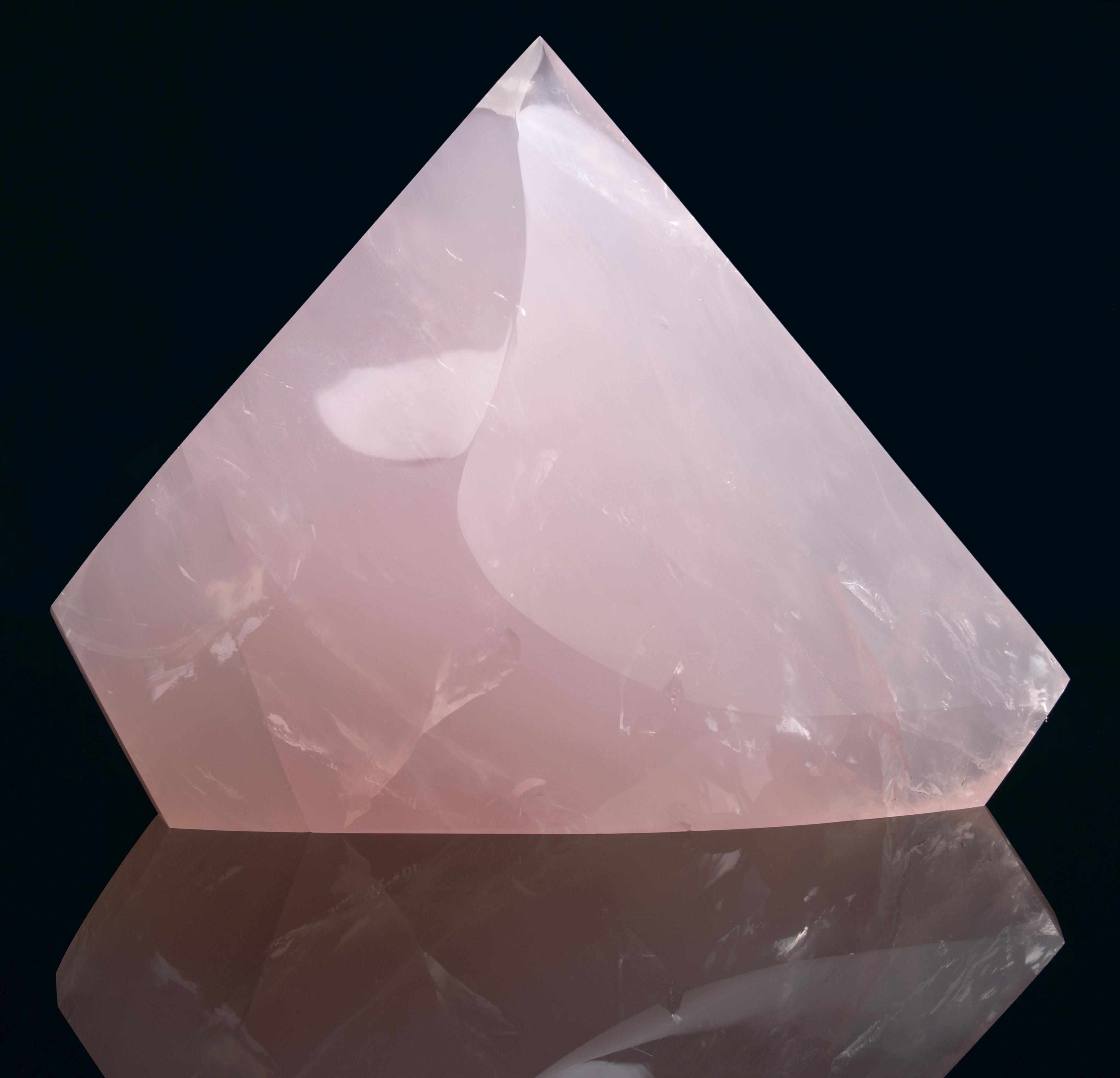 Appraisal: Rose Quartz Polished Sculpture Madagascar This attractive tabletop sculpture is