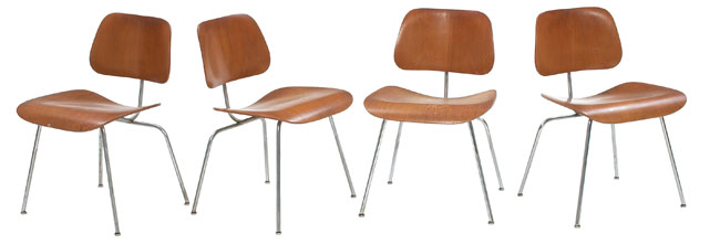 Appraisal: Charles and Ray Eames DCMs set of four by Herman