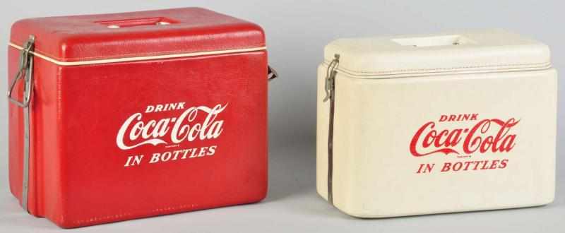 Appraisal: Lot of Plastic Coca-Cola Picnic Coolers s Both have nice