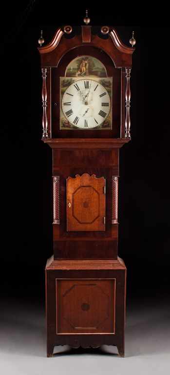 Appraisal: George IV North of England inlaid mahogany and oak tall-case