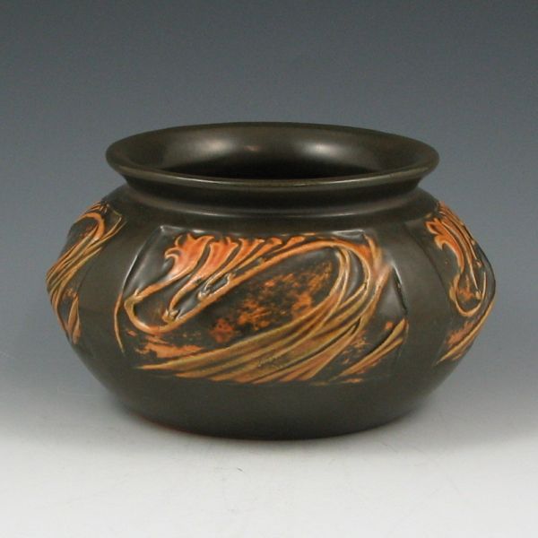 Appraisal: Roseville Panel - bowl in brown and orange Marked faintly