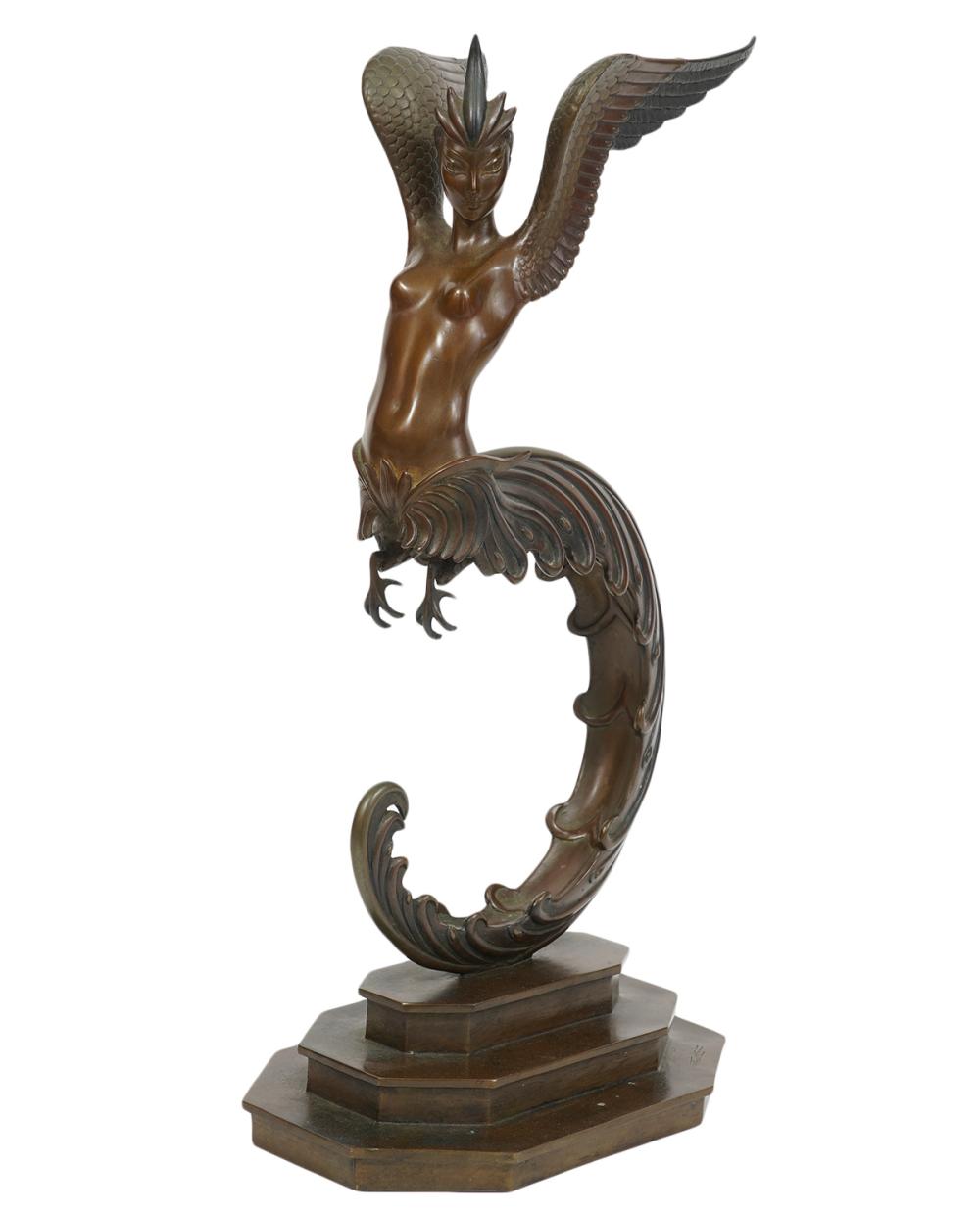 Appraisal: ERTE BRONZE 'FIREBIRD' BRONZE FIGURERomain de Tirtoff Russia - Erte