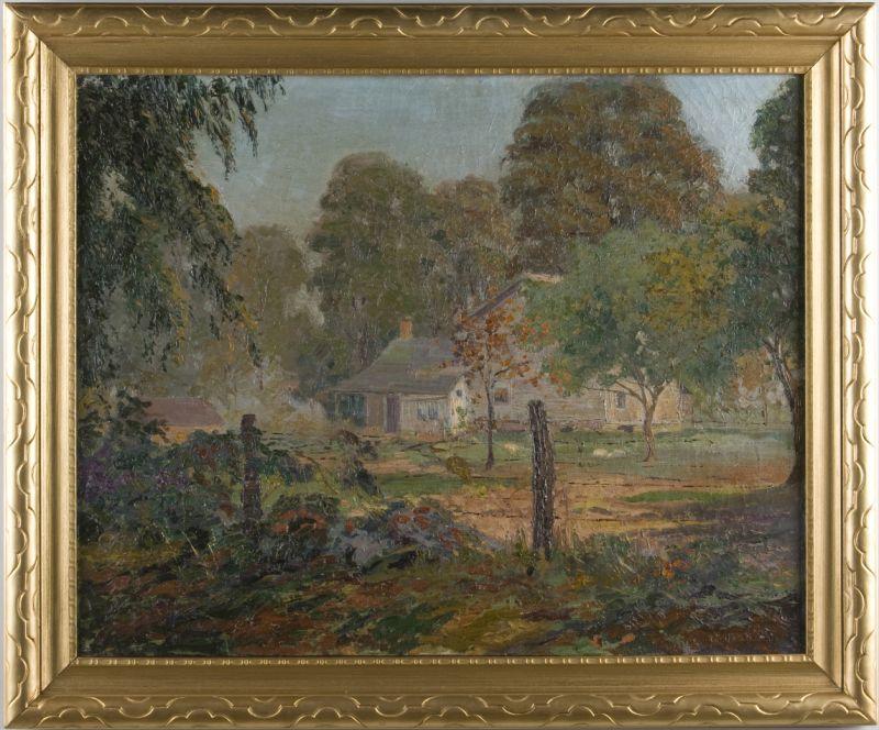 Appraisal: George Leupold IL d The Farm oil on canvas with