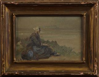 Appraisal: David Adolph Artz - Dutch Girl Seated on the Dunes