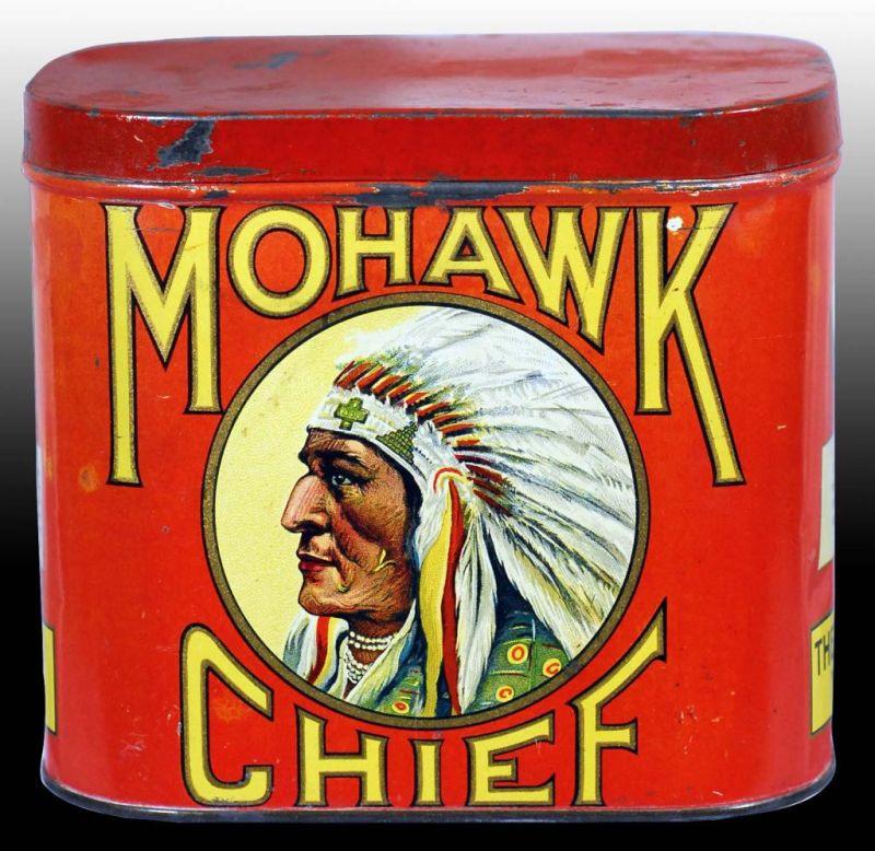 Appraisal: Mohawk Chief Cigar Tin Description Manufactured by the Charles Company