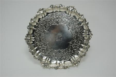 Appraisal: A George II waiter by Kerr Dempster Edinburgh - Assay