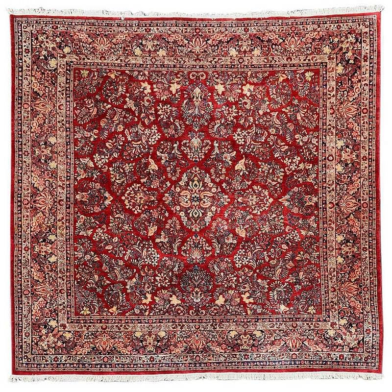 Appraisal: Sarouk Carpet Persian mid th century red field with all