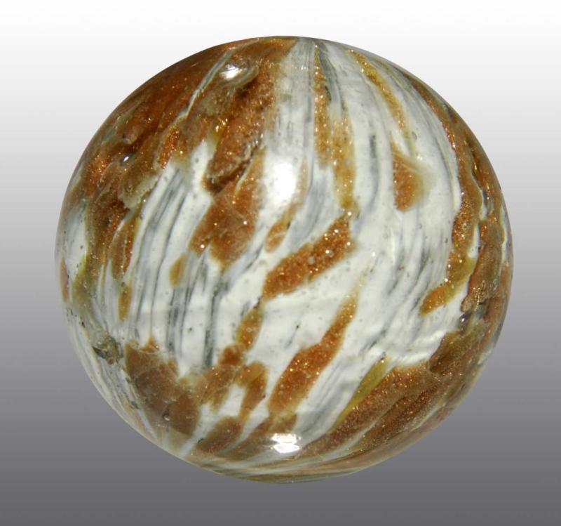 Appraisal: Onionskin Lutz Marble Description Original surface White onionskin with loads