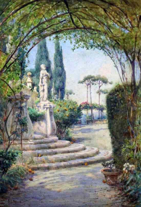 Appraisal: Ernest Arthur Rowe - watercolour 'Villa Nice' signed x in