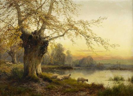 Appraisal: ALFRED DE BREANSKI SENIOR BRITISH - EVENING REPOSE THE BEECHES