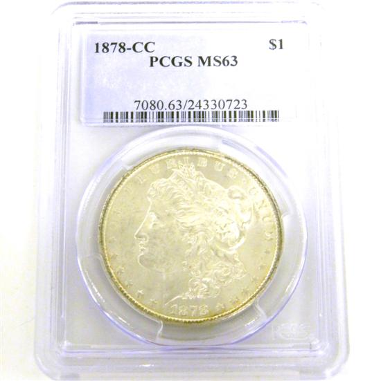 Appraisal: COIN -CC Morgan Dollar PCGS graded MS