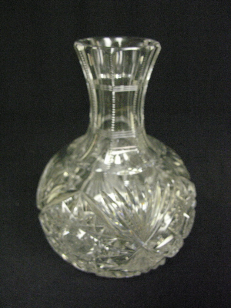 Appraisal: ABP CUT GLASS DECANTER Nice cut with hobstar and fan