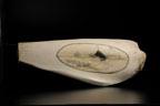 Appraisal: CONTEMPORARY SCRIMSHAWED WHALE'S PAN BONE American th century by scrimshaw