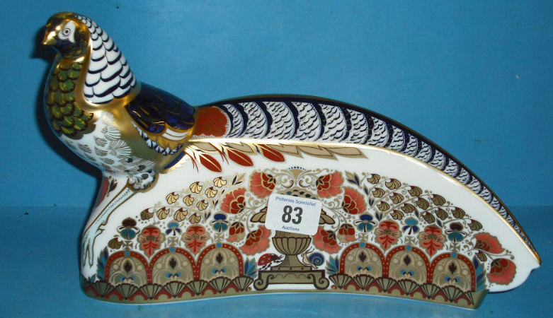 Appraisal: Royal Crown Derby Paperweight Amherst Pheasant Boxed