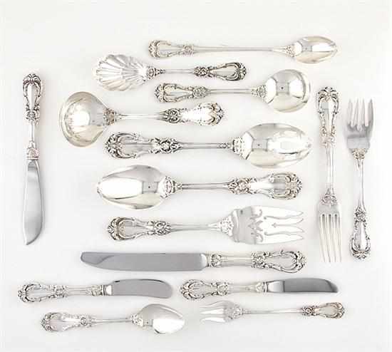 Appraisal: Reed Barton Burgundy pattern sterling flatware set Massachusetts circa comprising