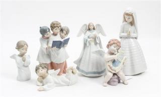 Appraisal: A Collection of Six Lladro Porcelain Figures including angels and