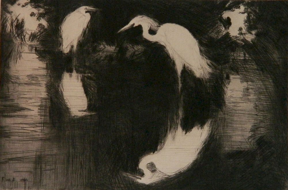 Appraisal: Frank W Benson drypoint Frank W Benson American - -