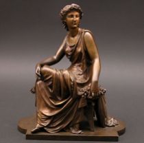 Appraisal: Leon Pilet French - Bronze sculptural figure of a classical