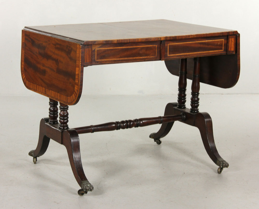 Appraisal: - th C Regency Mahogany Parlor Table th century English