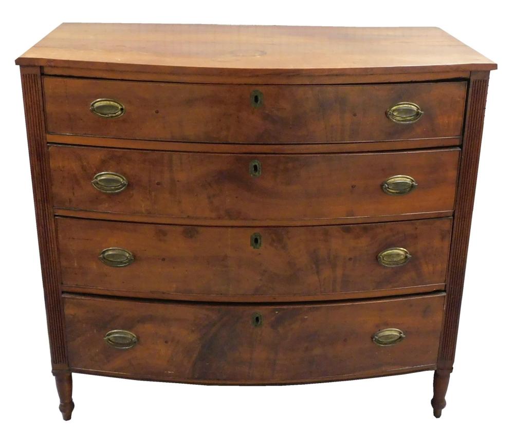 Appraisal: Chest of four drawers American Federal early th C cherry