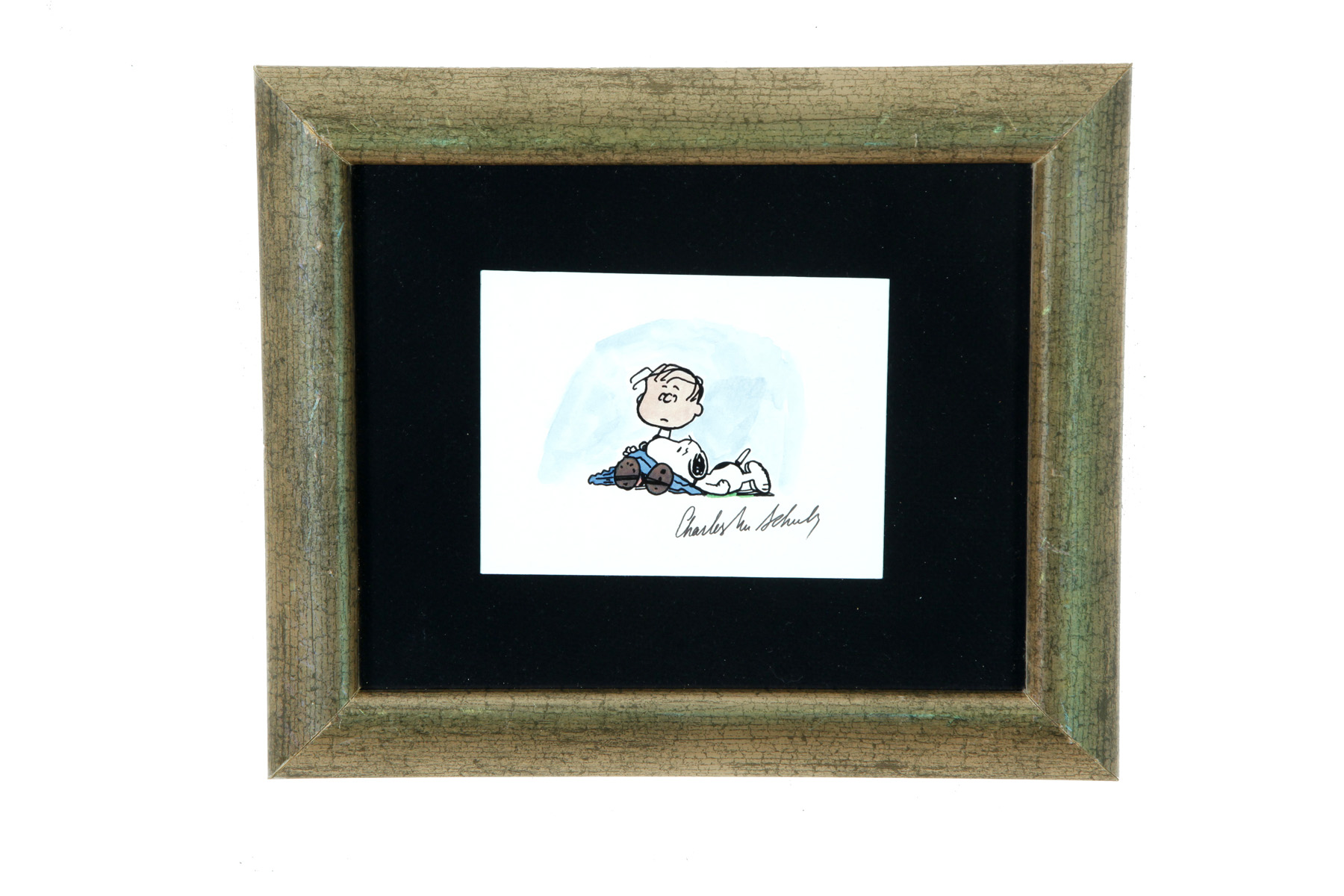 Appraisal: LINUS AND SNOOPY BY CHARLES SCHULZ AMERICAN - Watercolor and