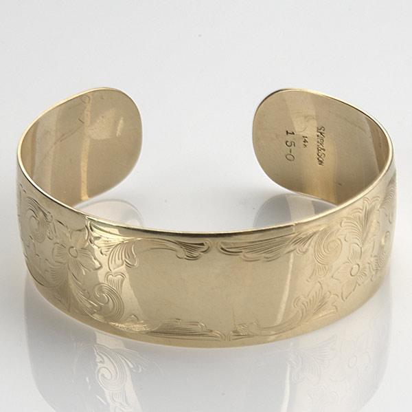 Appraisal: S KIRK SON k open cuff with Rococo chasing and