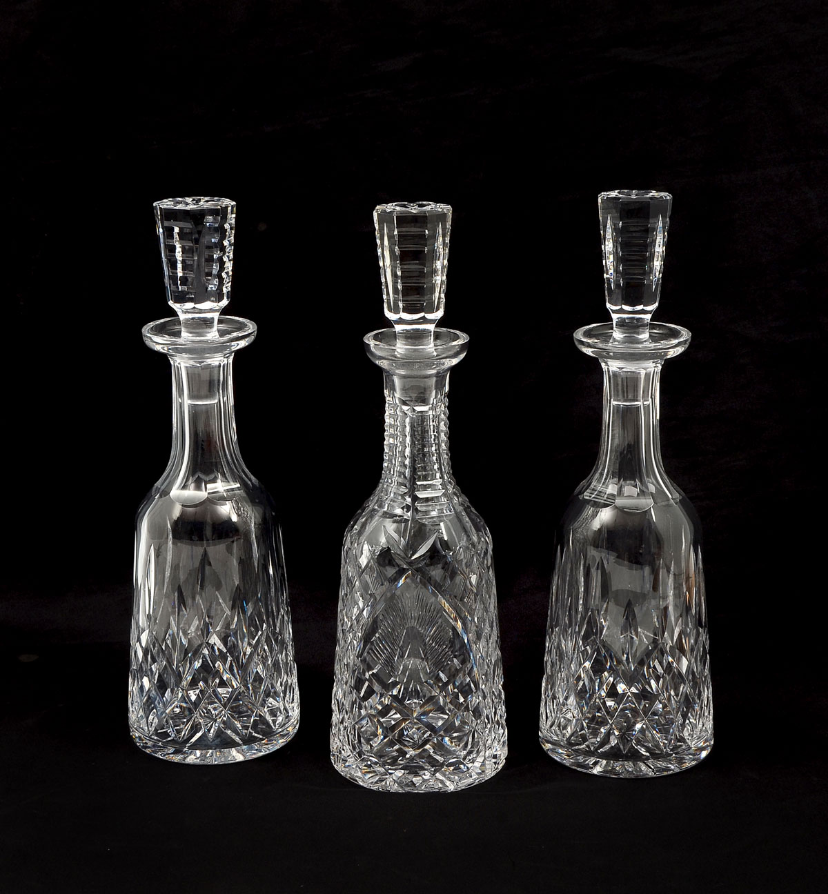 Appraisal: PC WATERFORD CRYSTAL DECANTERS Comprising - Waterford ''Lismore'' crystal decanters