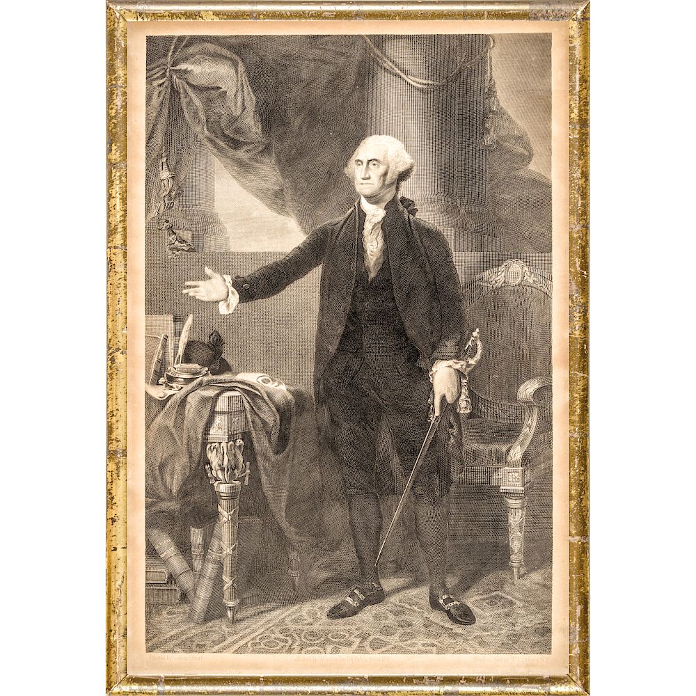 Appraisal: c - Classic Ormsby Lansdowne Portrait Engraving of GENERAL WASHINGTON