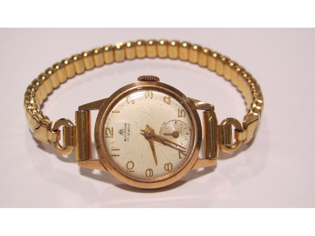 Appraisal: Ladies Bucherer ct gold cased wrist watch with cream dial