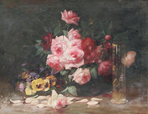 Appraisal: FENETTI Frederick M American - Floral Still Life with Roses