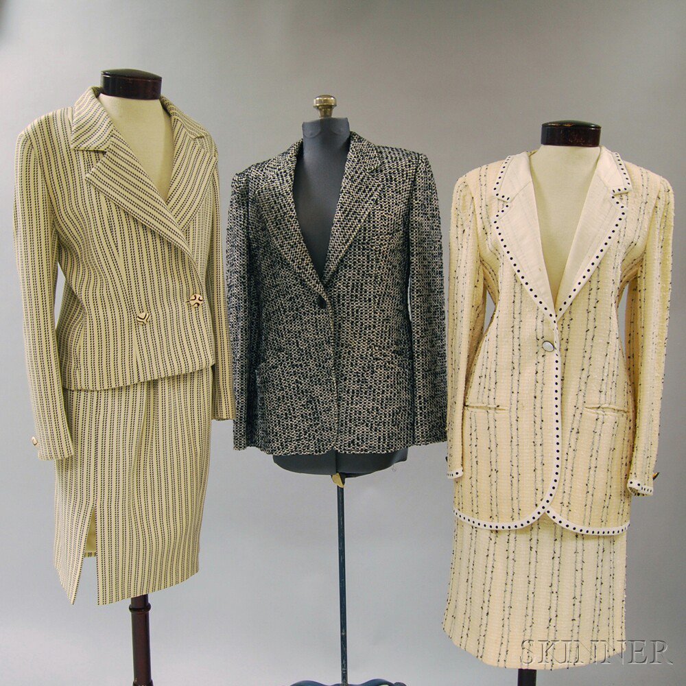 Appraisal: Eight Lady's Suits and Suit Jackets a Giorgio Armani cashmere