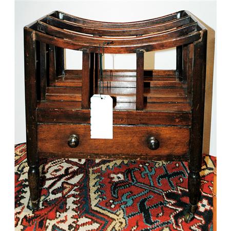 Appraisal: Georgian Style Mahogany Canterbury Estimate -