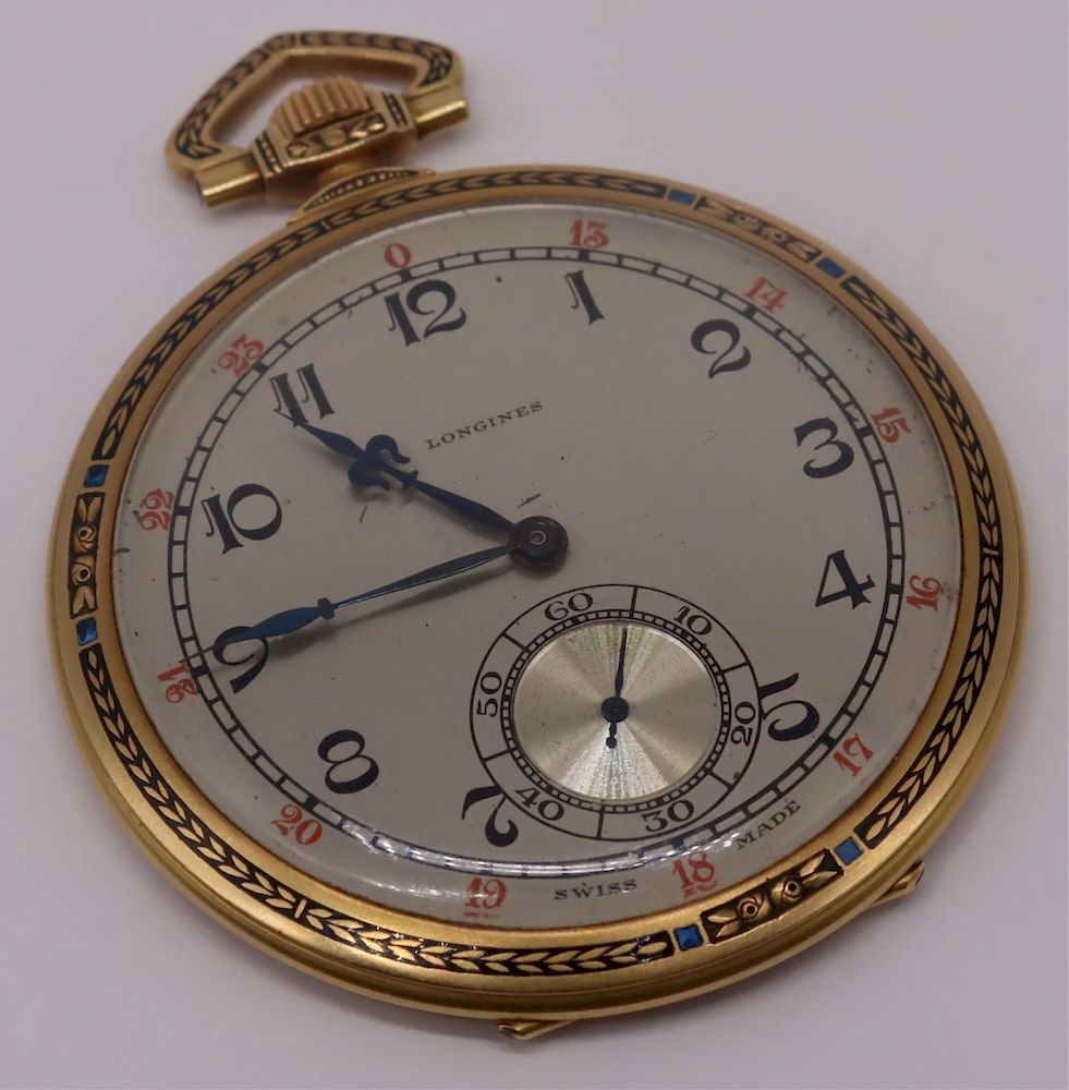 Appraisal: JEWELRY Longines kt Gold Open-face Pocket Watch Longines kt yellow