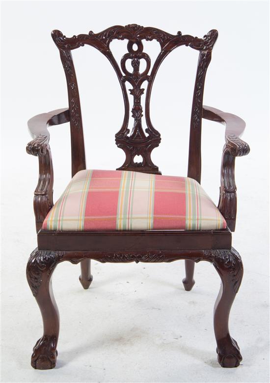 Appraisal: Sale Lot A Chippendale Style Mahogany Child's Chair th century