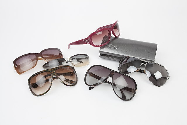 Appraisal: A collection of designer sunglasses including a pair by Chanel