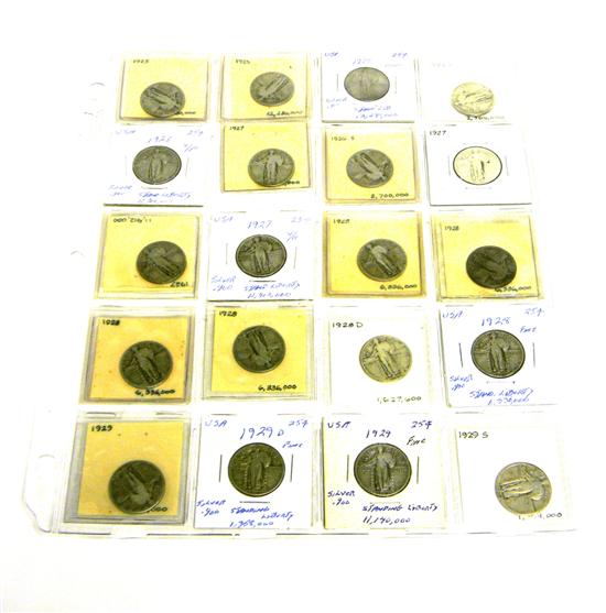 Appraisal: COINS mixed date Standing Liberty Quarters Grades range from VG