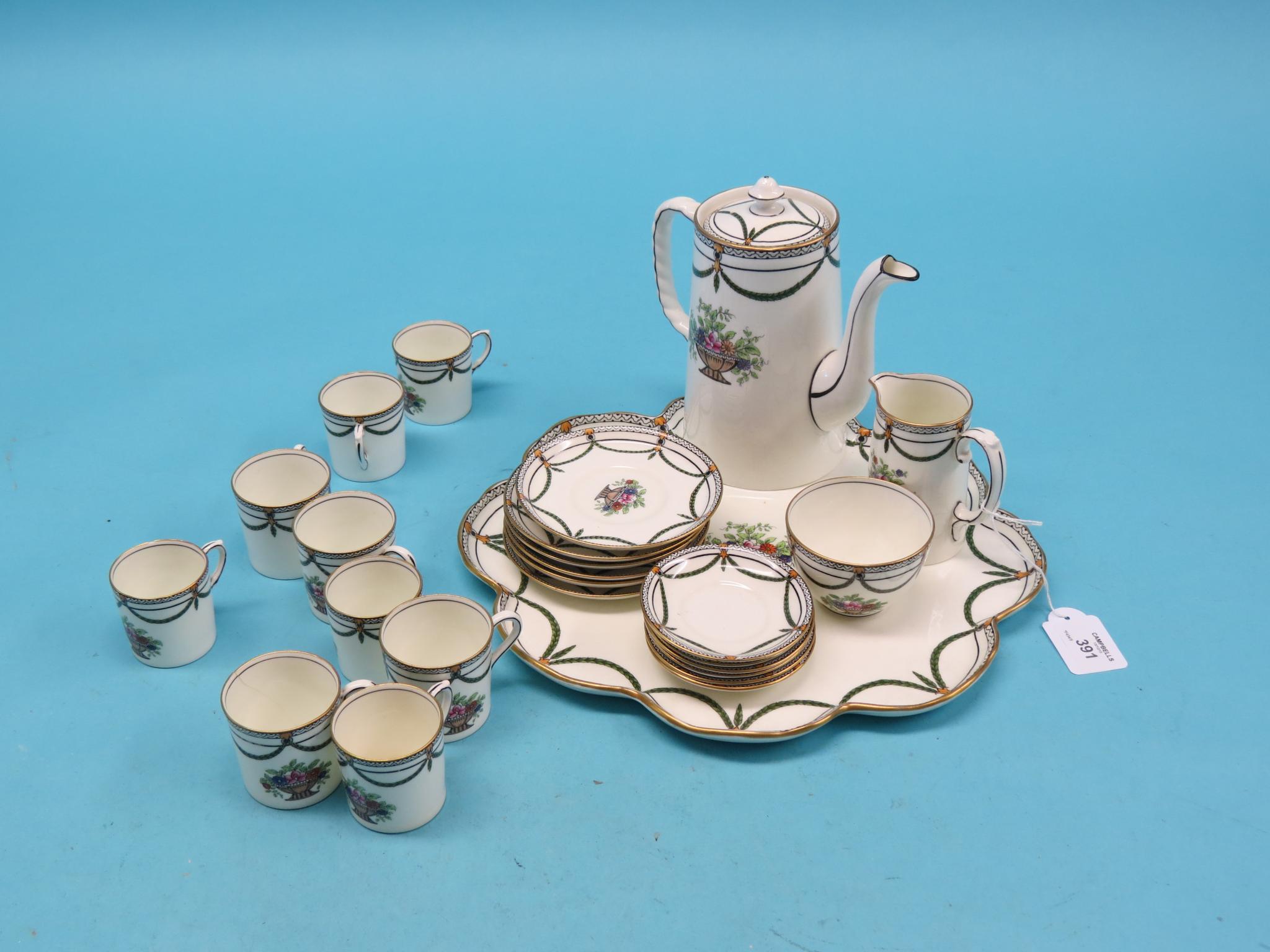 Appraisal: An Aynsley bone china part coffee set twenty-five pieces including