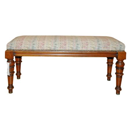 Appraisal: William IV Style Mahogany Window Bench Estimate nbsp nbsp nbsp