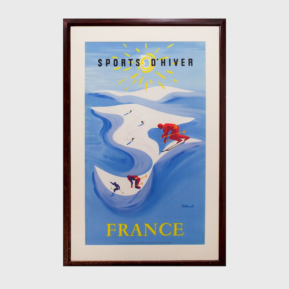 Appraisal: After Bernard Villemont - Sports D'Hiver Lithographic poster x in