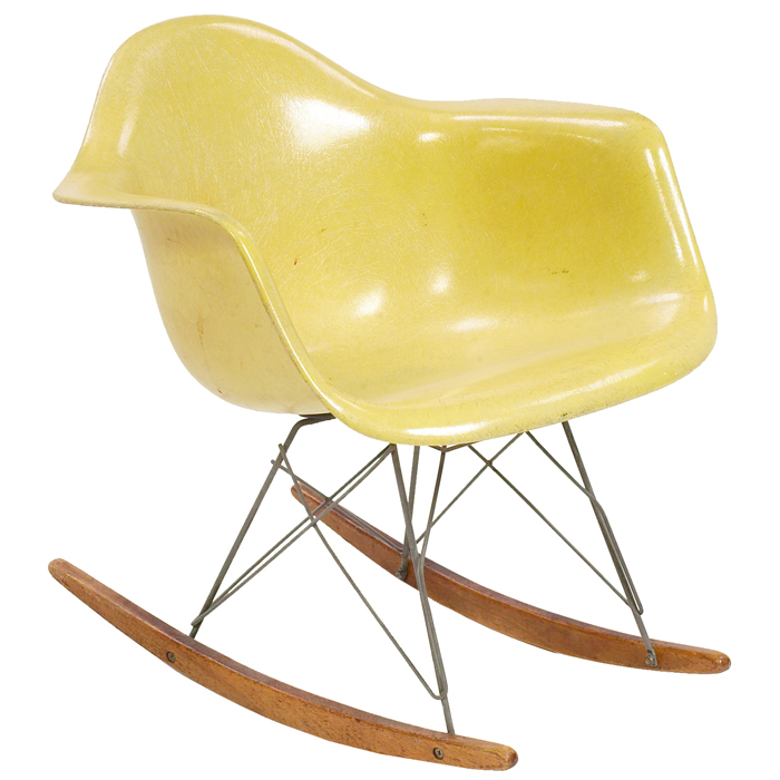 Appraisal: Charles and Ray Eames RAR rocking chair by Herman Miller