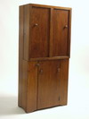 Appraisal: FOLDING CUPBOARD - Mid th C free standing cherry Mennonite