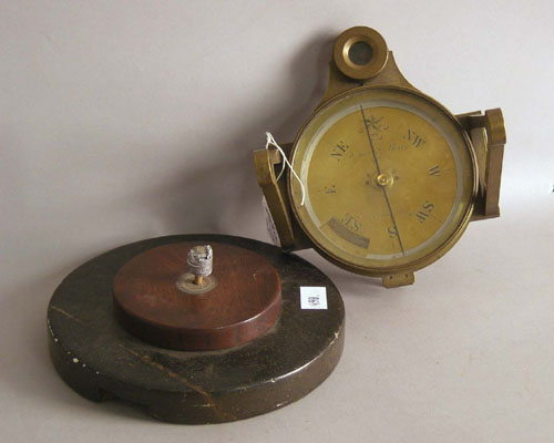 Appraisal: Brass surveyor's compass by Knox Shain Philadelphia