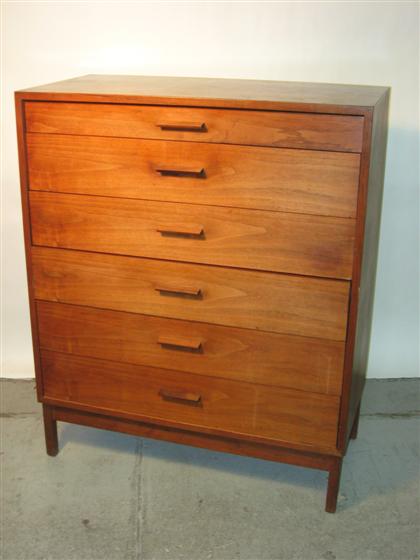 Appraisal: Teak chest of drawers th century H in W in