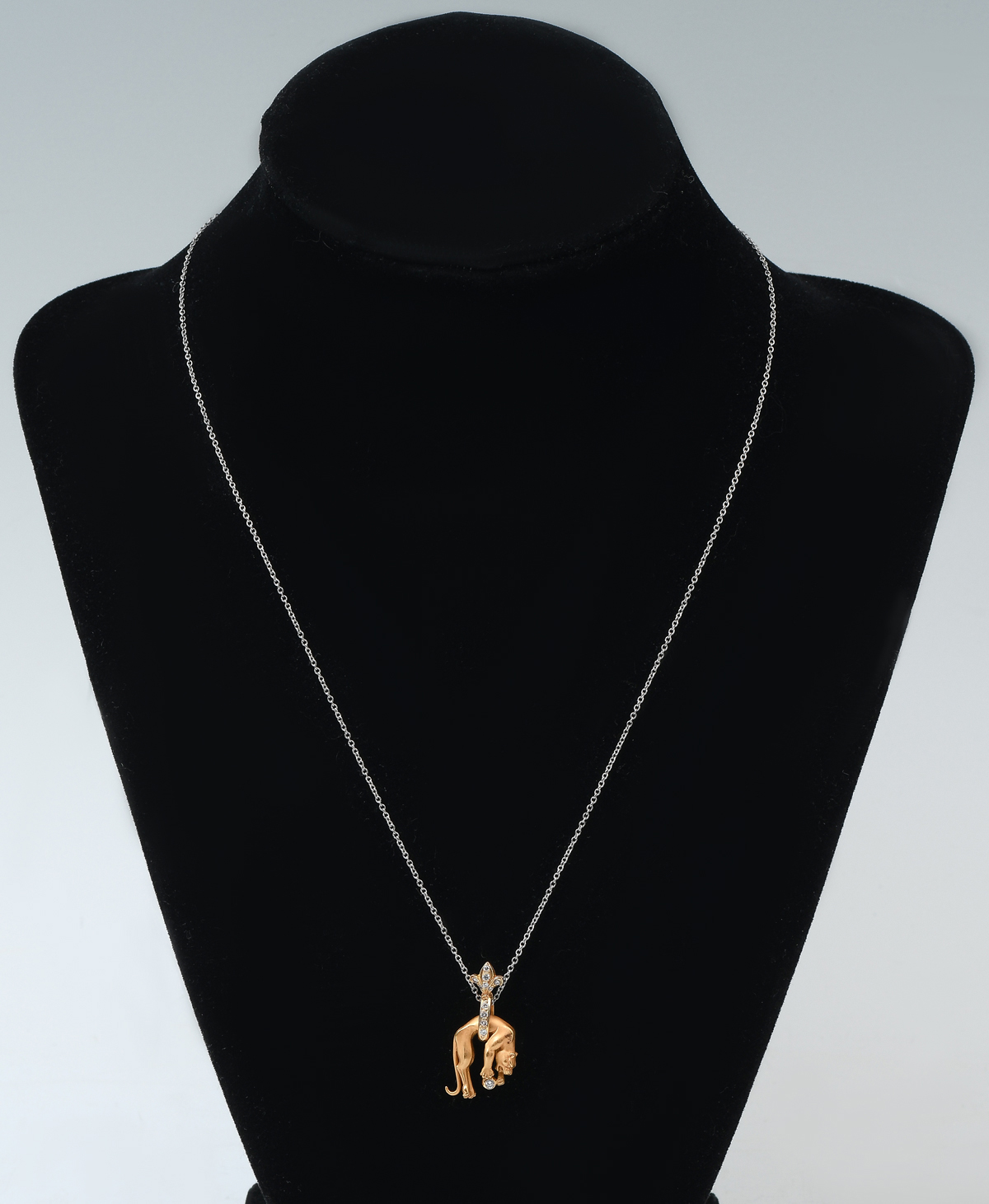 Appraisal: CARRERA Y CARRERA K PANTHER PENDANT ON PLATINUM CHAIN Nicely