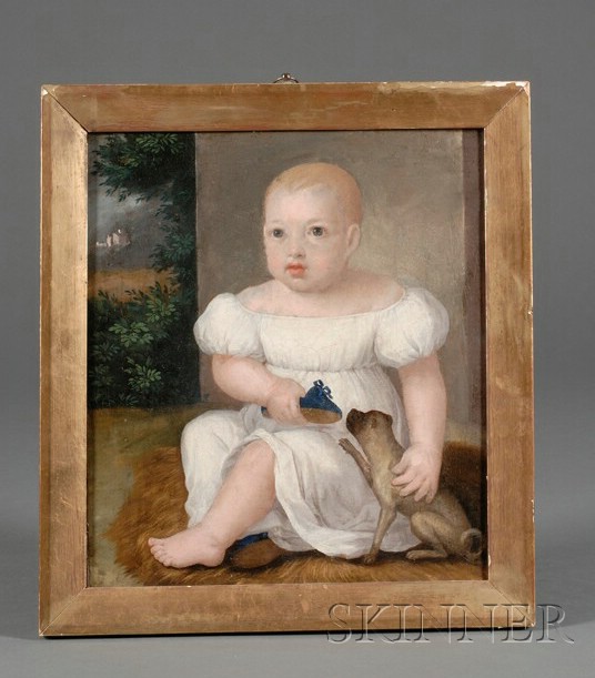 Appraisal: Anglo American School th Century Portrait of a Young Boy