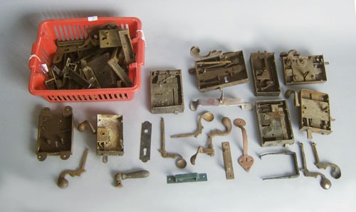 Appraisal: Group of iron locks and accessories