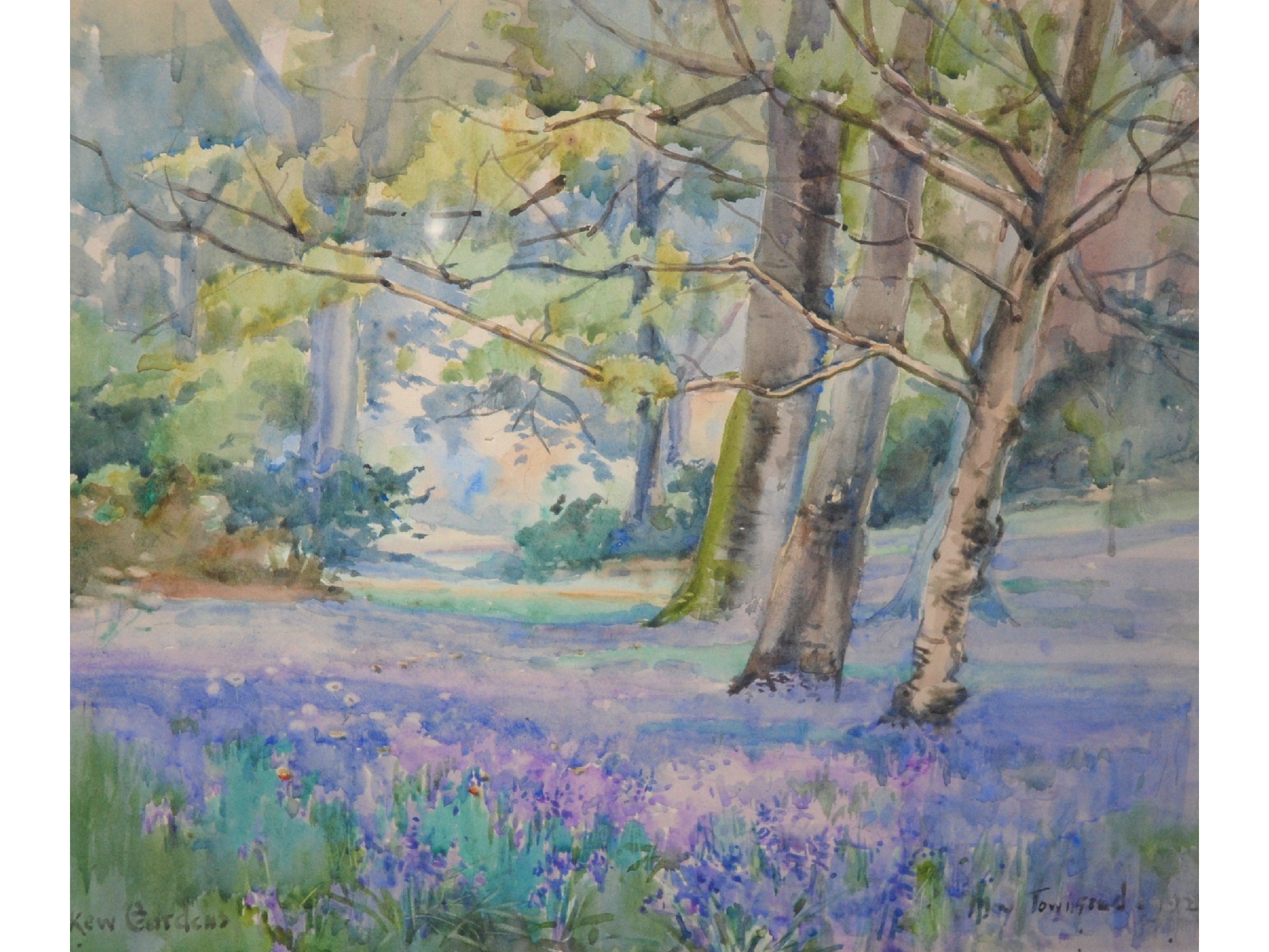 Appraisal: MAY TOWNSEND The Bluebell Wood signed watercolour