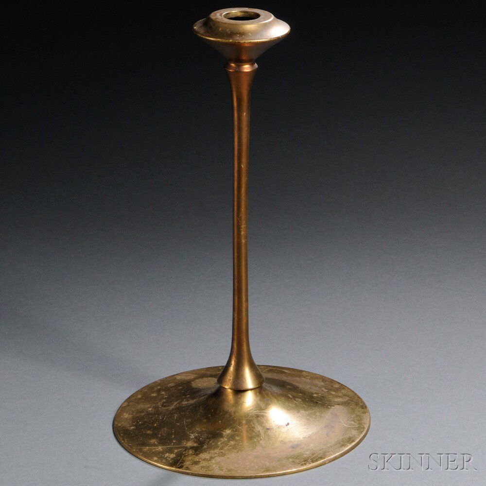 Appraisal: Jessie M Preston American c - Arts Crafts Candlestick Brass