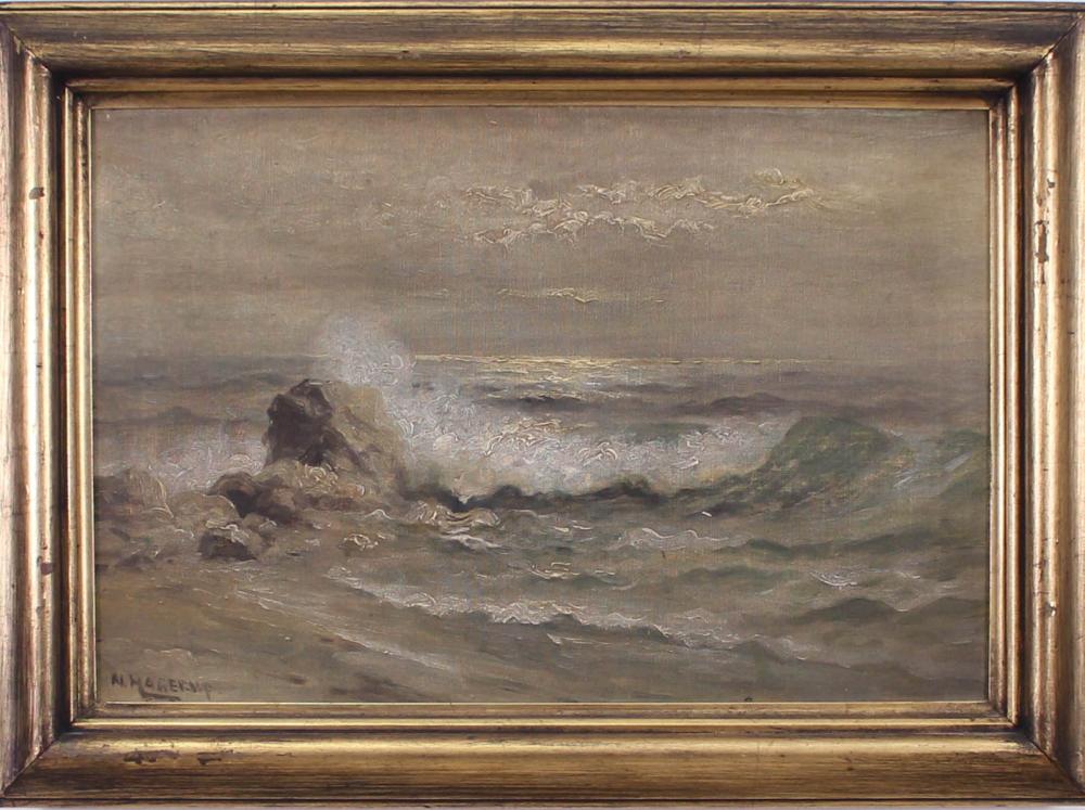 Appraisal: NELS HAGERUP San Francisco CA - oil on canvas seascape